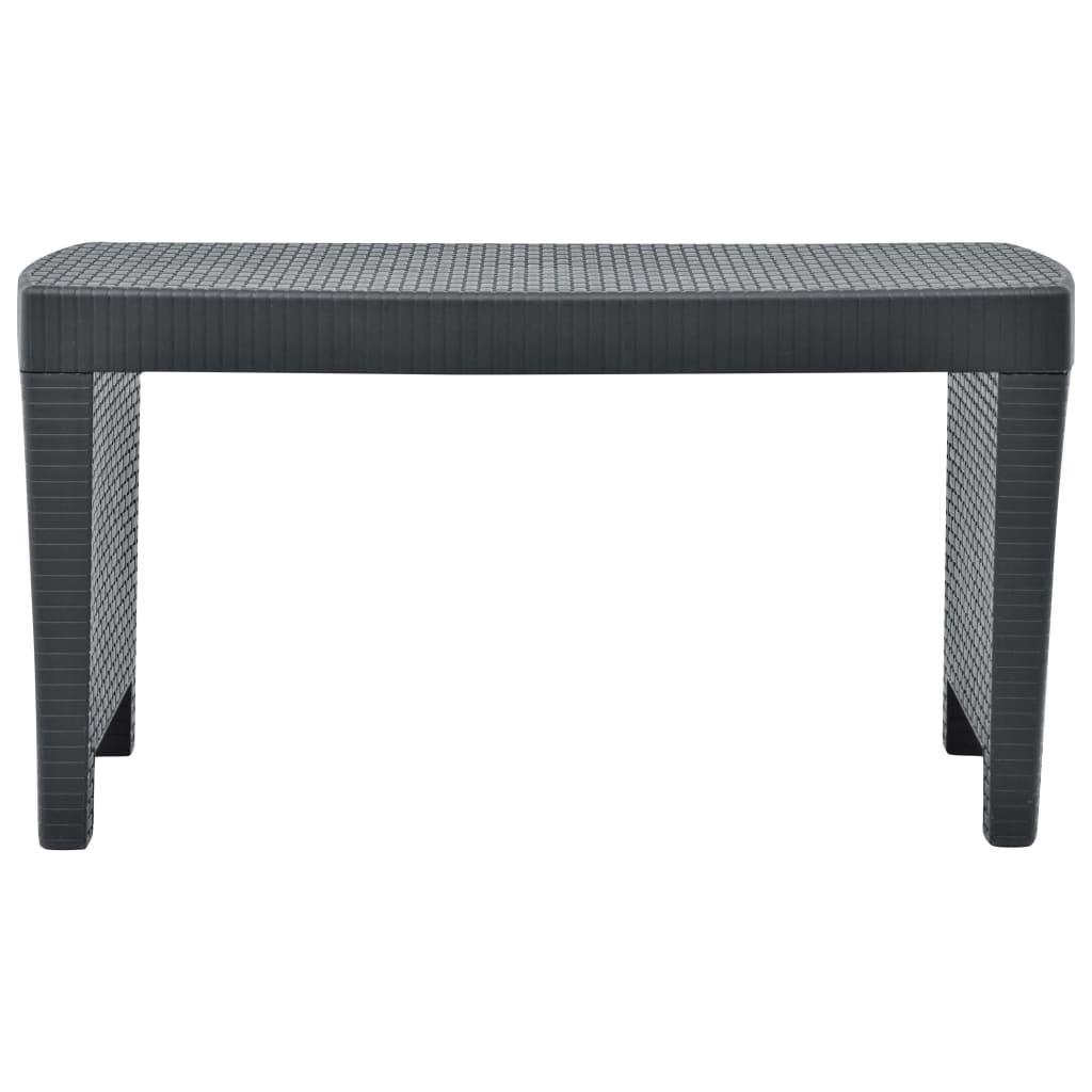 Salon de jardin 3 pcs Plastique Anthracite - XIOS