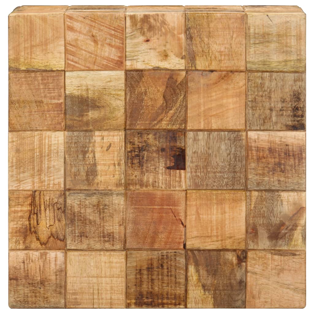 Tables basses 2 pcs avec design de blocs Bois de manguier brut - XIOS