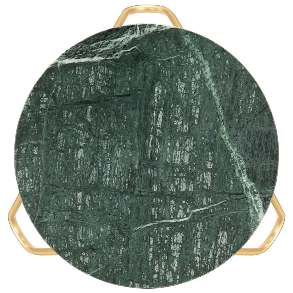 Table basse Vert 40x40x40 cm Pierre véritable et texture marbre - XIOS