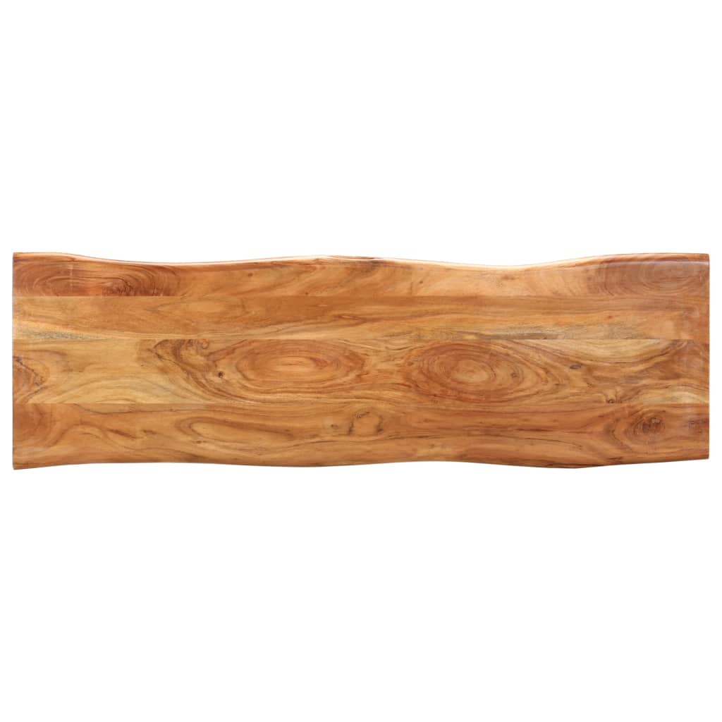 Banc au bord naturel du bois 110 cm Bois d'acacia solide acier - XIOS