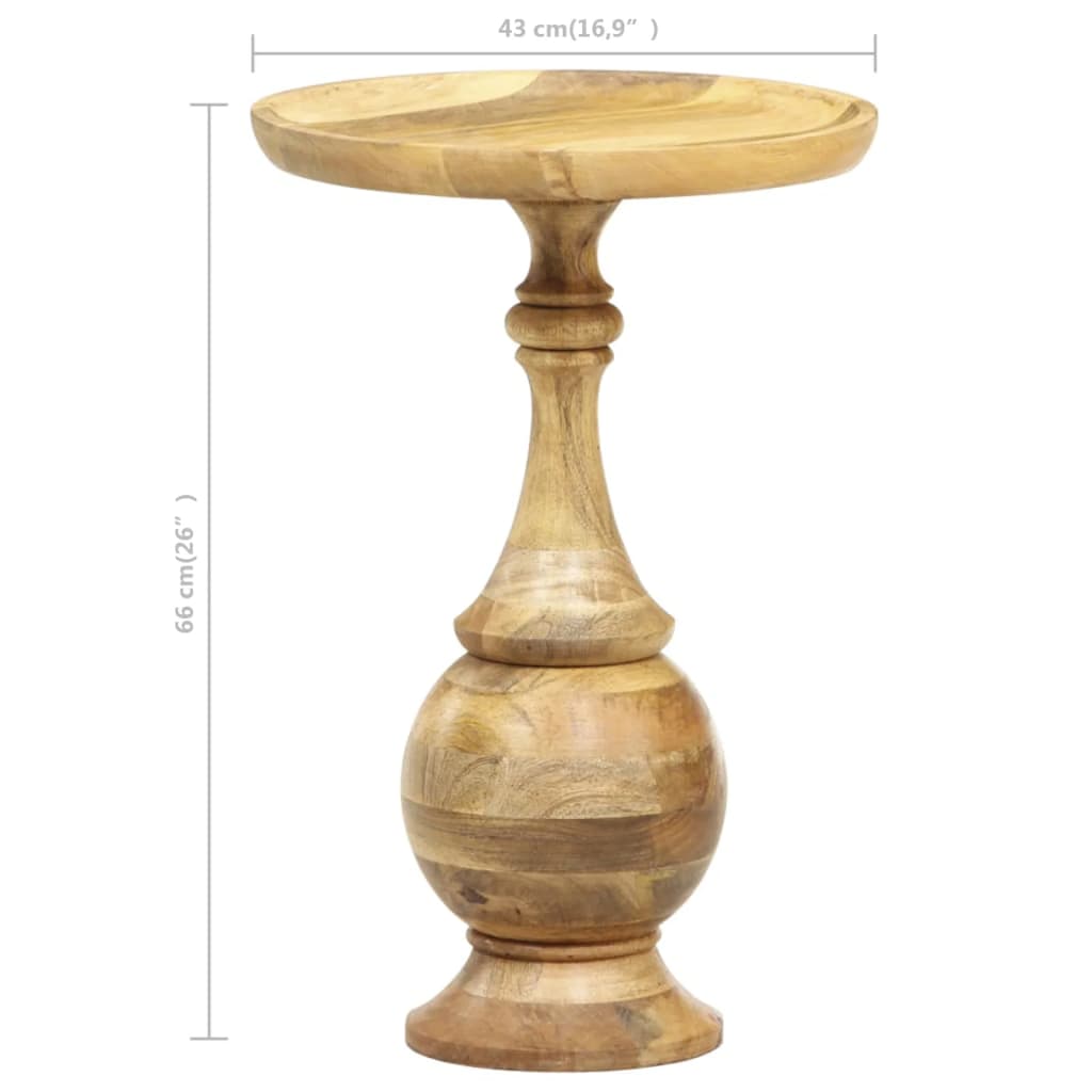 Table d'appoint ronde 43x43x66 cm Bois de manguier massif - XIOS
