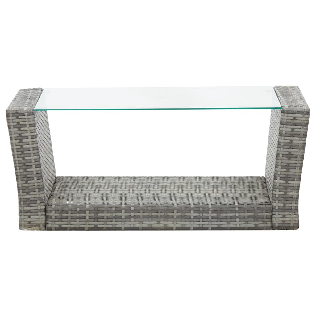 Salon de jardin 4 pcs avec coussins résine tressée gris - XIOS
