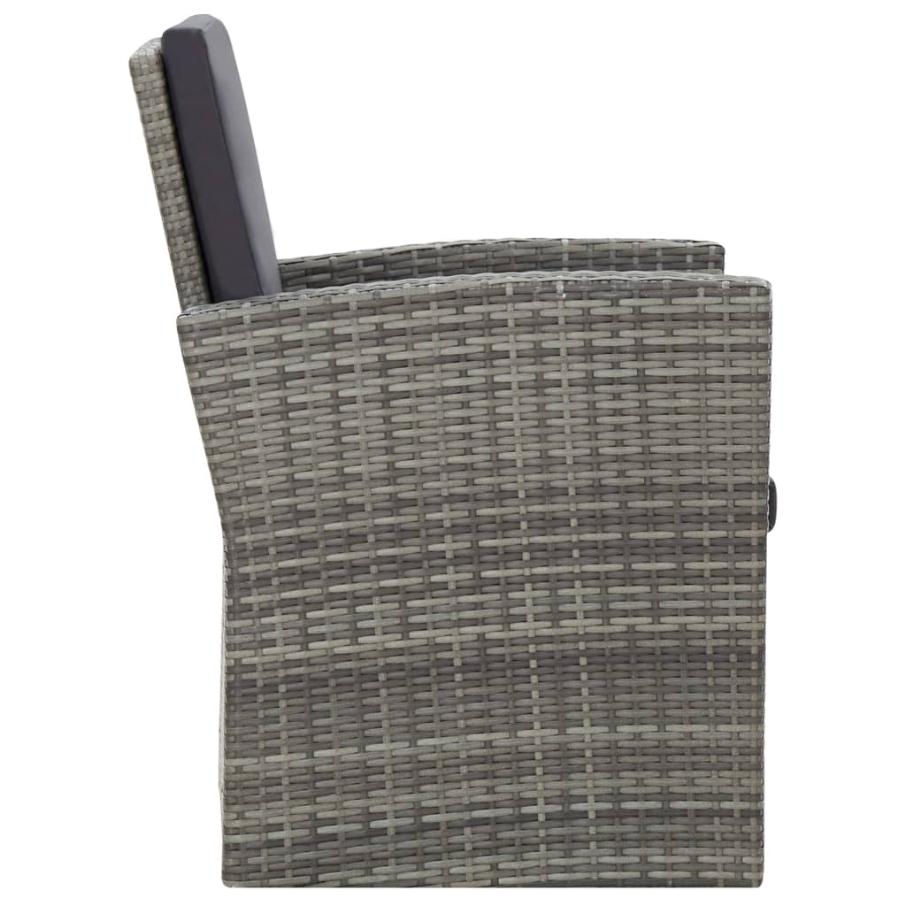 Salon de jardin 4 pcs avec coussins résine tressée gris - XIOS