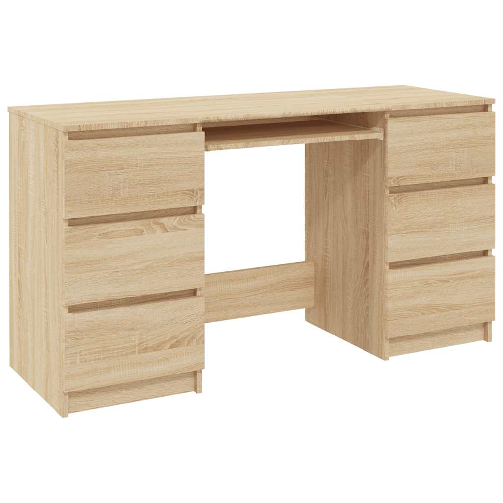 Bureau Chêne sonoma 140x50x77 cm Bois d'ingénierie