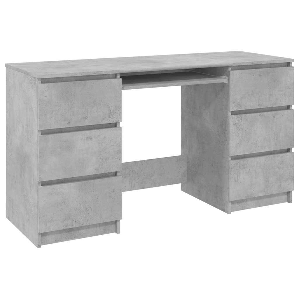 Bureau Gris béton 140x50x77 cm Bois d'ingénierie - XIOS