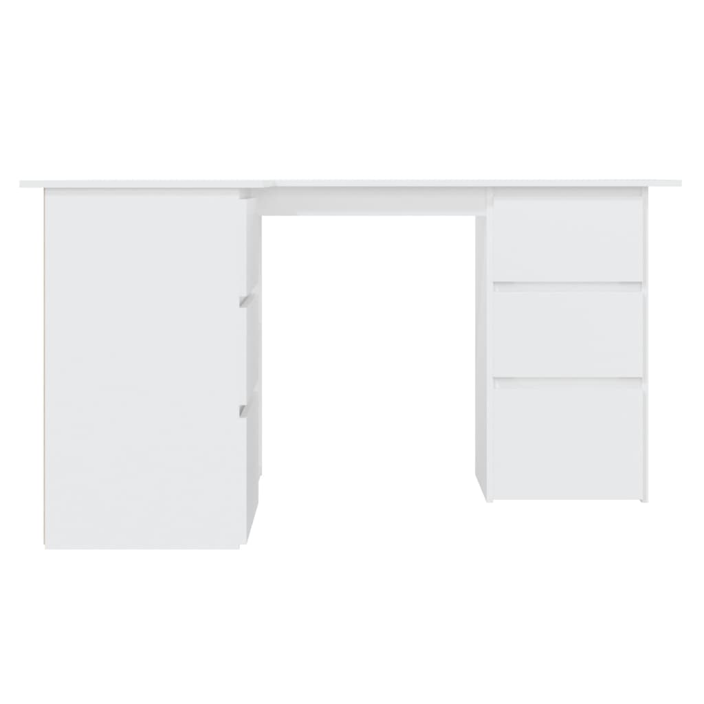 Bureau d'angle Blanc 145x100x76 cm Bois d'ingénierie - XIOS