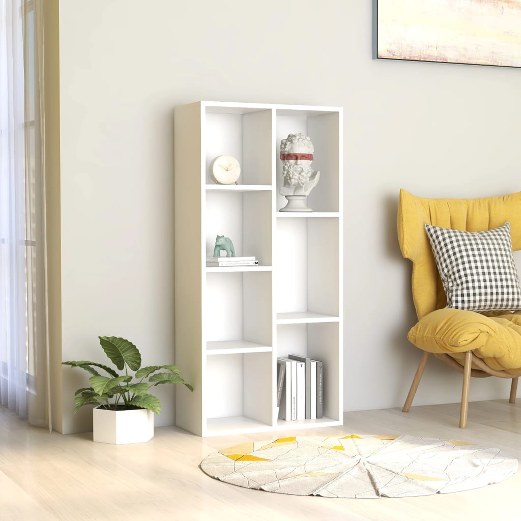 Bibliothèque Blanc 50x25x106 cm Bois d'ingénierie - XIOS