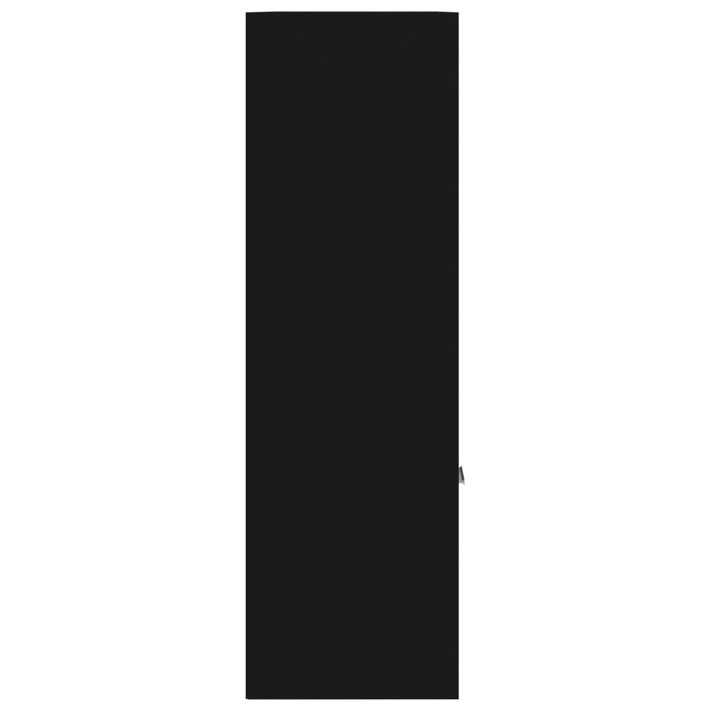 Bibliothèque Noir 98x30x98 cm Bois d’ingénierie - XIOS