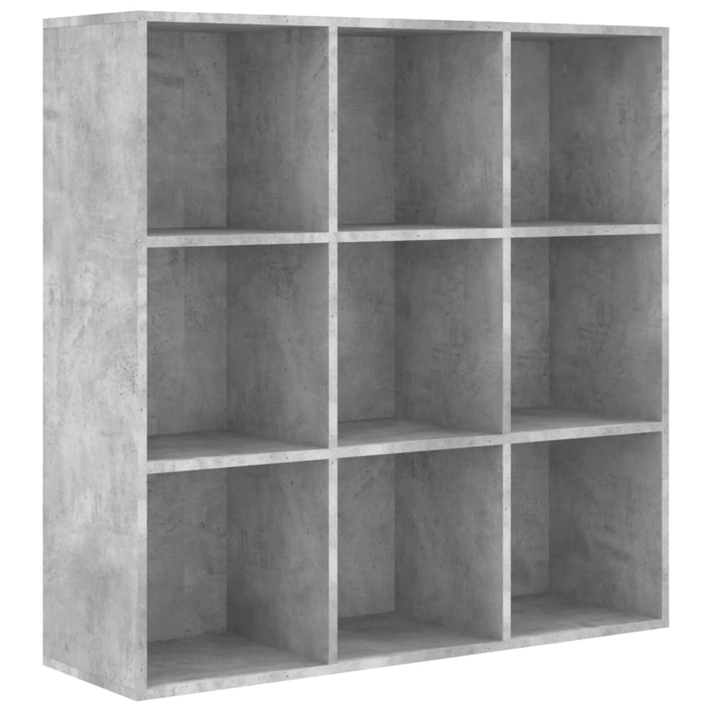 Bibliothèque gris béton 98x29x97,5 cm bois d'ingénierie - XIOS