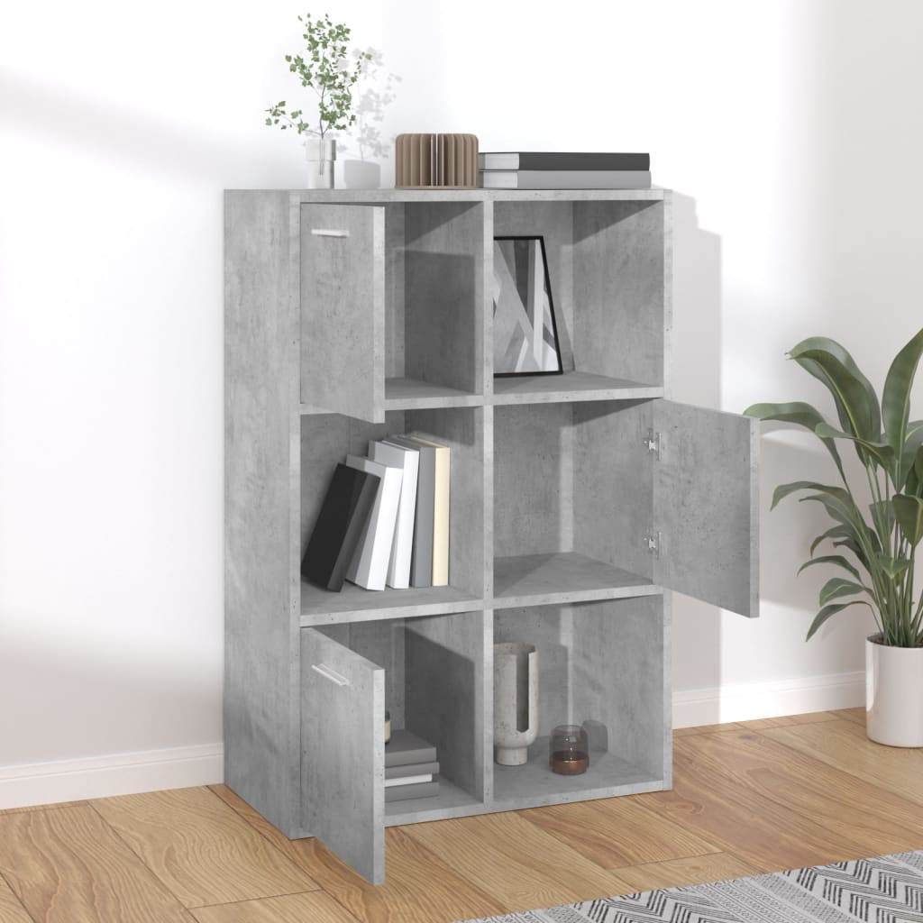 Armoire de rangement Gris béton 60x29,5x90 cm Bois d'ingénierie - XIOS