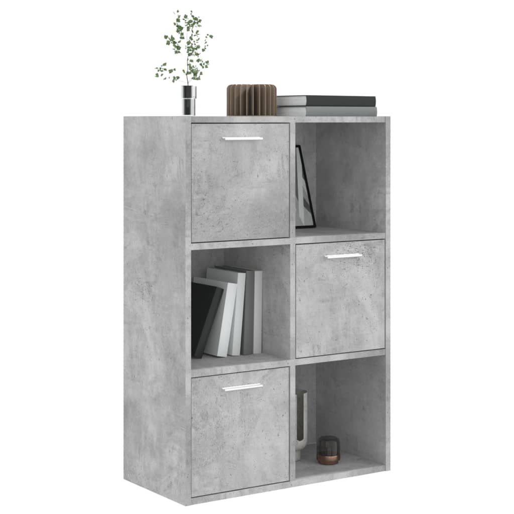 Armoire de rangement Gris béton 60x29,5x90 cm Bois d'ingénierie - XIOS