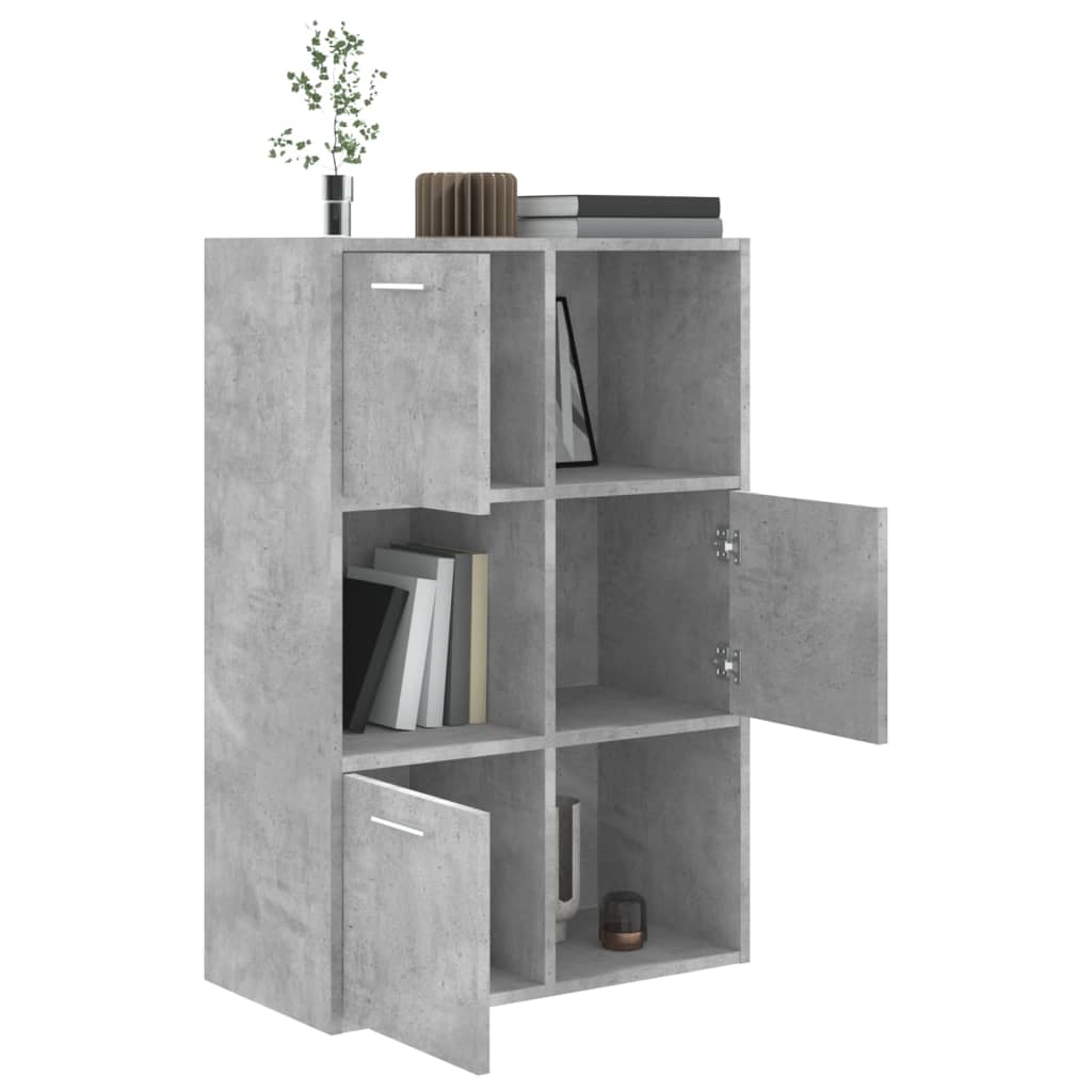 Armoire de rangement Gris béton 60x29,5x90 cm Bois d'ingénierie - XIOS