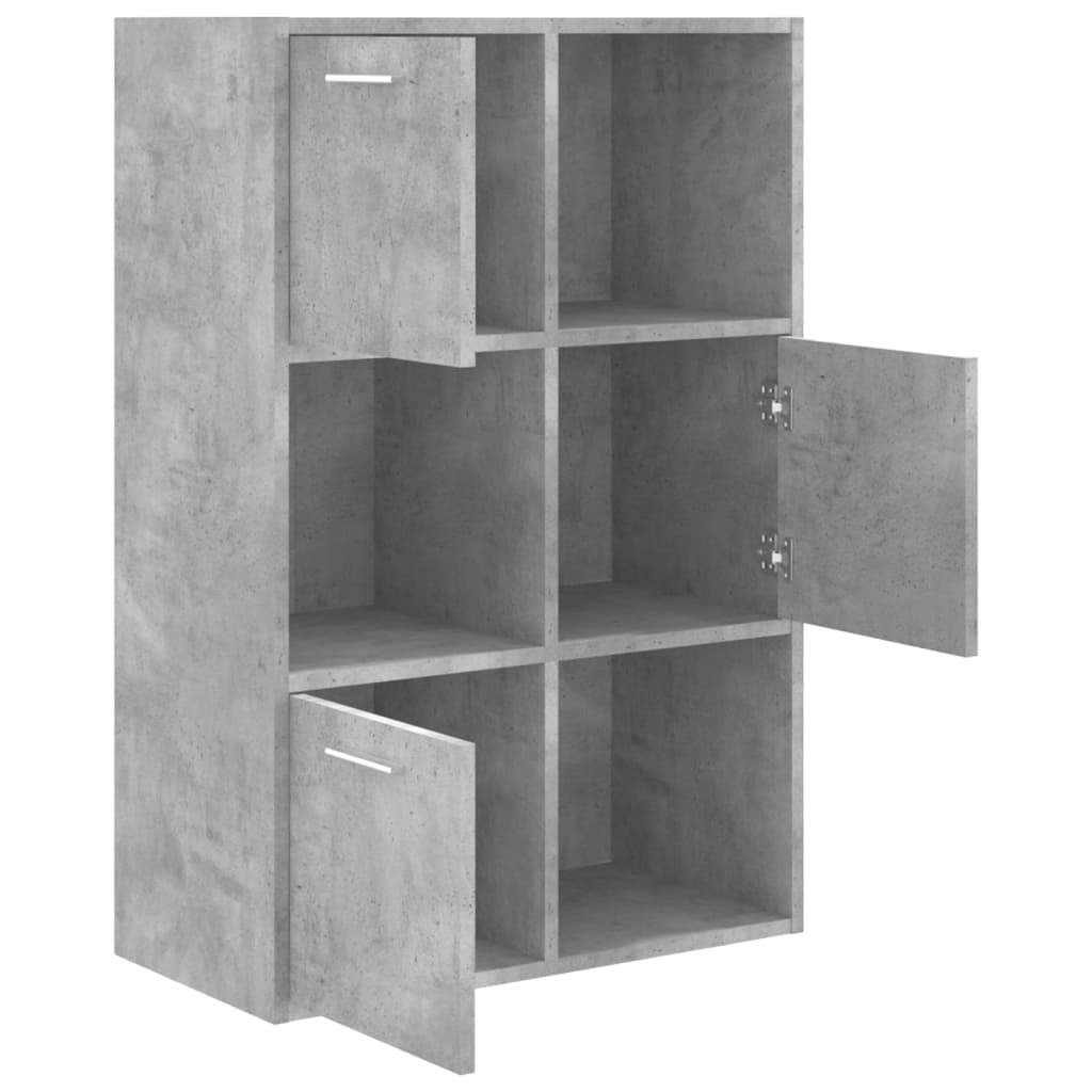 Armoire de rangement Gris béton 60x29,5x90 cm Bois d'ingénierie - XIOS