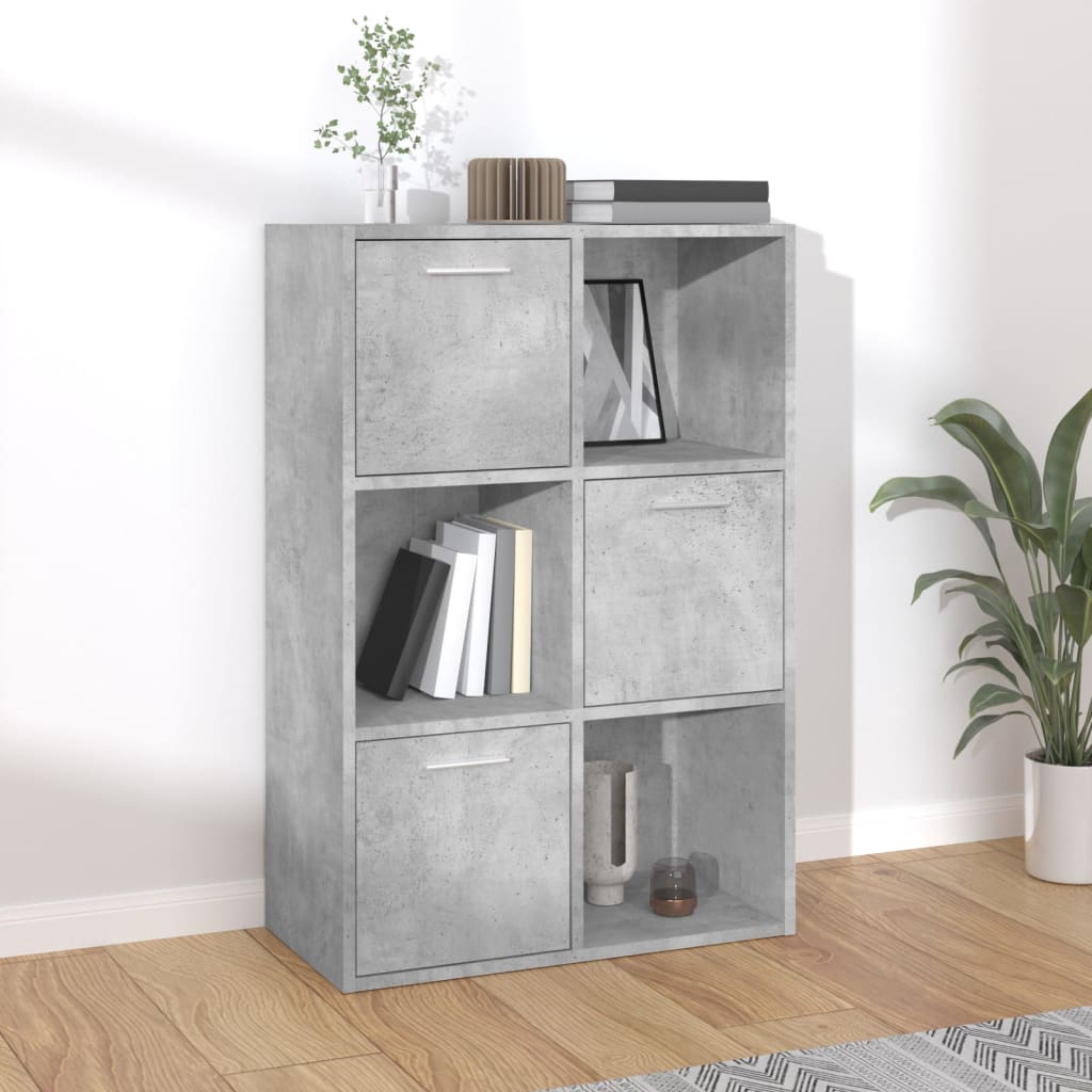 Armoire de rangement Gris béton 60x29,5x90 cm Bois d'ingénierie - XIOS