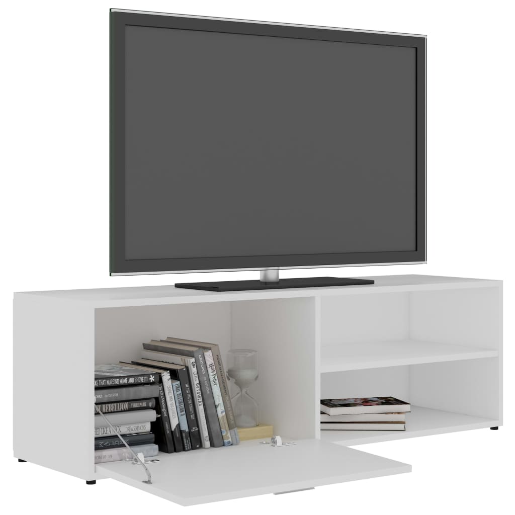 Meuble TV Blanc 120x34x37 cm Bois d'ingénierie - XIOS
