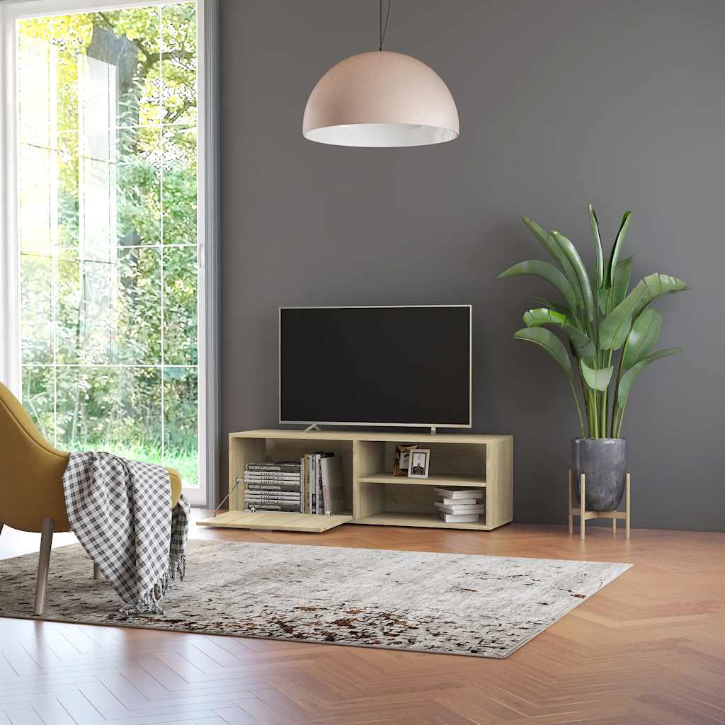 Meuble TV Chêne sonoma 120x34x37 cm Bois d’ingénierie - XIOS