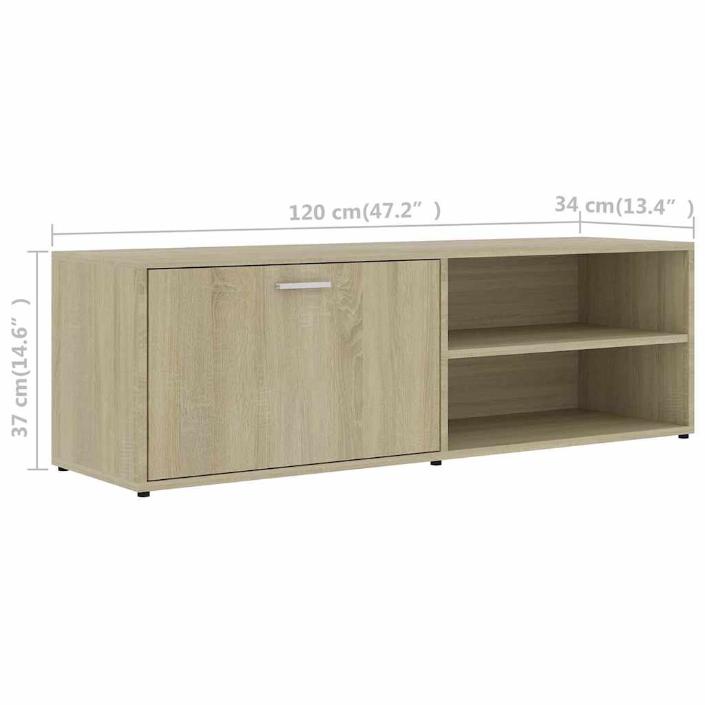 Meuble TV Chêne sonoma 120x34x37 cm Bois d’ingénierie - XIOS