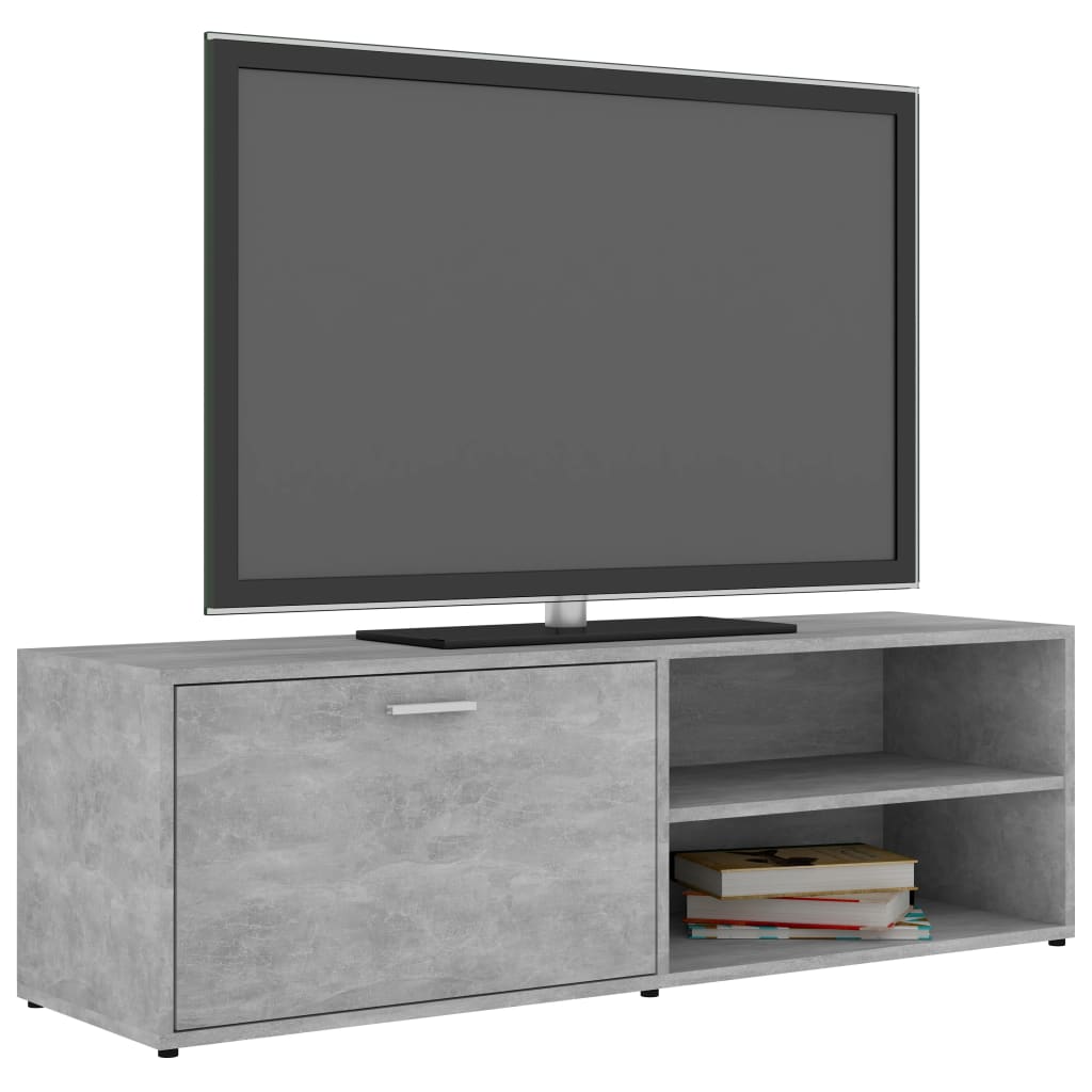Meuble TV Gris béton 120x34x37 cm Bois d’ingénierie - XIOS