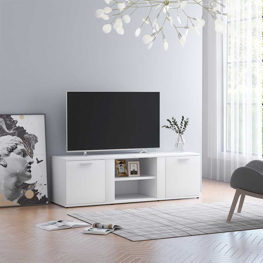 Meuble TV Blanc 120x34x37 cm Bois d'ingénierie - XIOS