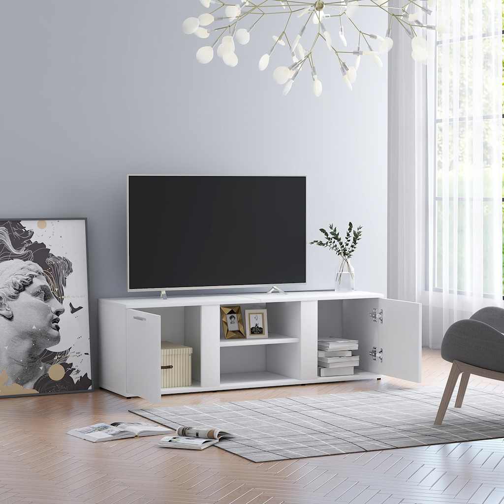 Meuble TV Blanc 120x34x37 cm Bois d'ingénierie - XIOS