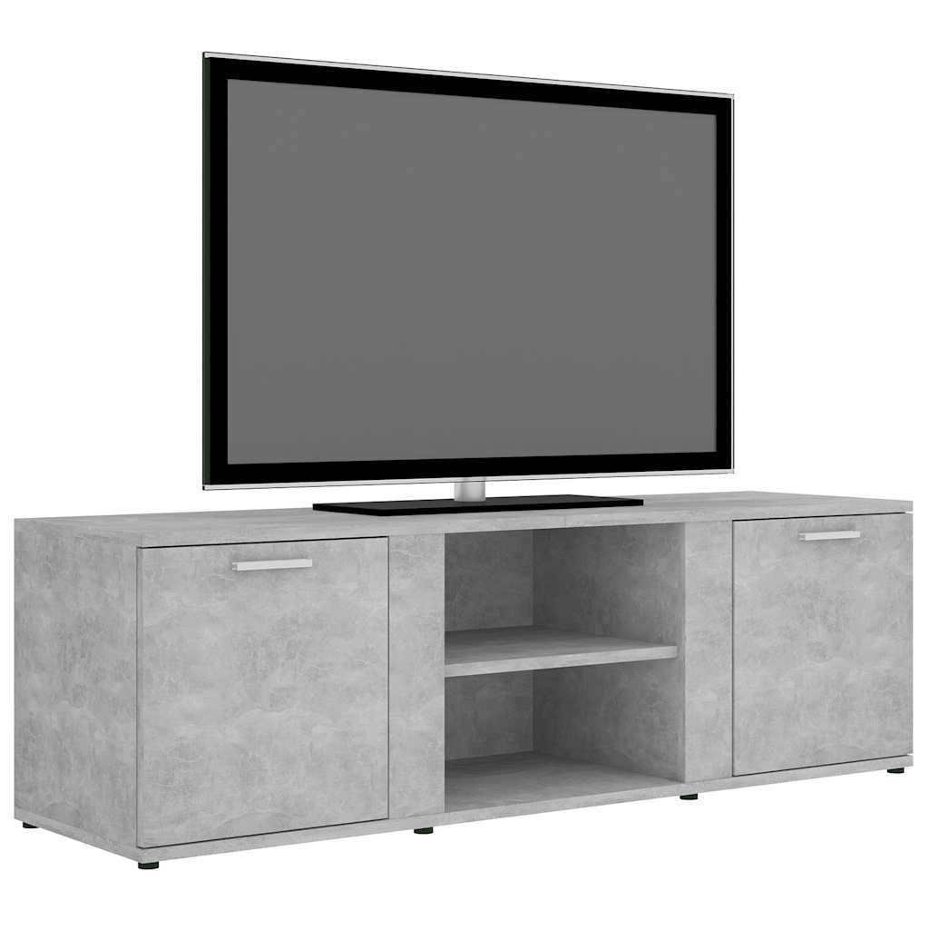 Meuble TV Gris béton 120x34x37 cm Bois d’ingénierie - XIOS