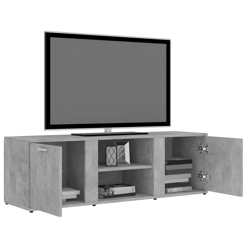 Meuble TV Gris béton 120x34x37 cm Bois d’ingénierie - XIOS
