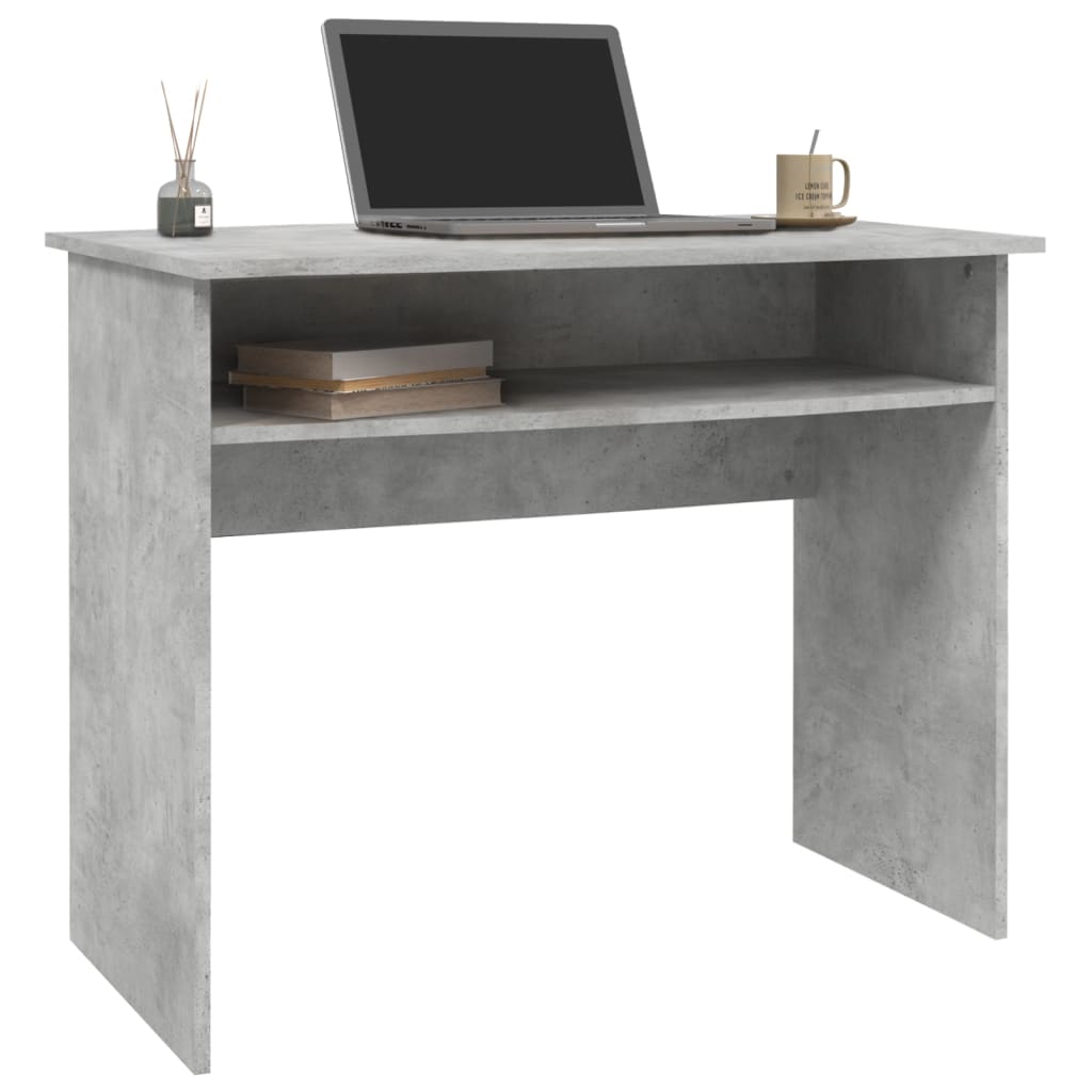 Bureau Gris béton 90x50x74 cm Bois d'ingénierie - XIOS