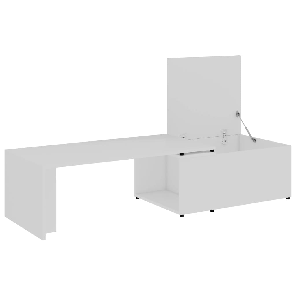 Table basse Blanc 150x50x35 cm Bois d'ingénierie - XIOS