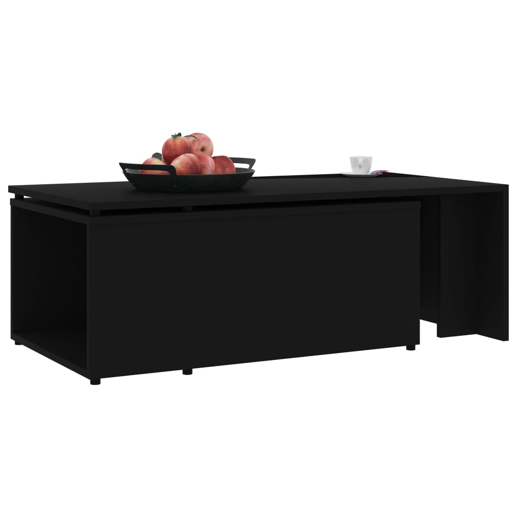 Table basse Noir 150x50x35 cm Bois d'ingénierie - XIOS