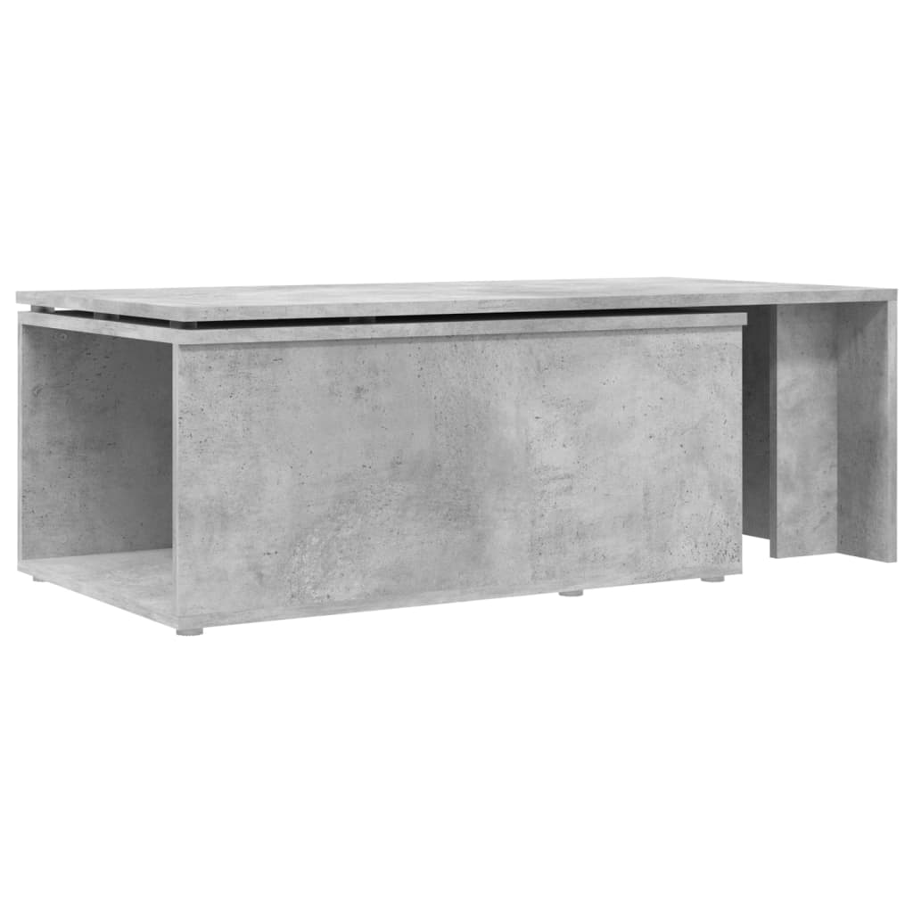 Table basse gris béton 150x50x35 cm bois d'ingénierie - XIOS