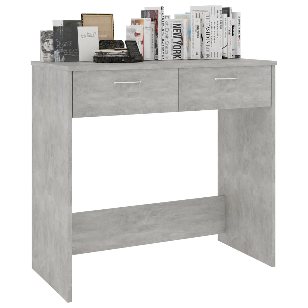 Bureau Gris béton 80x40x75 cm Bois d’ingénierie - XIOS