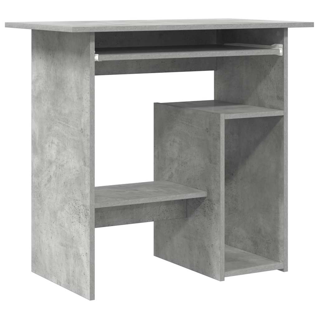Bureau Gris béton 80x45x74 cm Bois d’ingénierie
