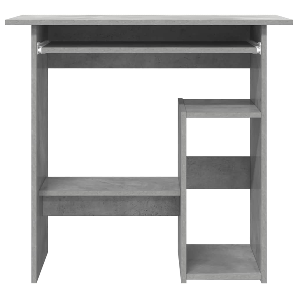 Bureau Gris béton 80x45x74 cm Bois d’ingénierie