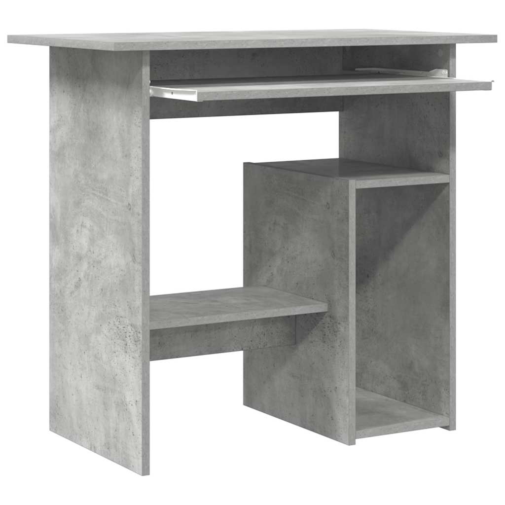 Bureau Gris béton 80x45x74 cm Bois d’ingénierie