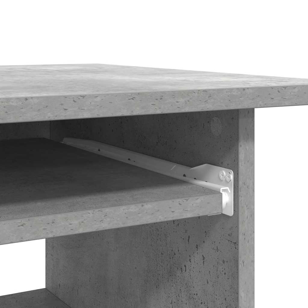 Bureau Gris béton 80x45x74 cm Bois d’ingénierie