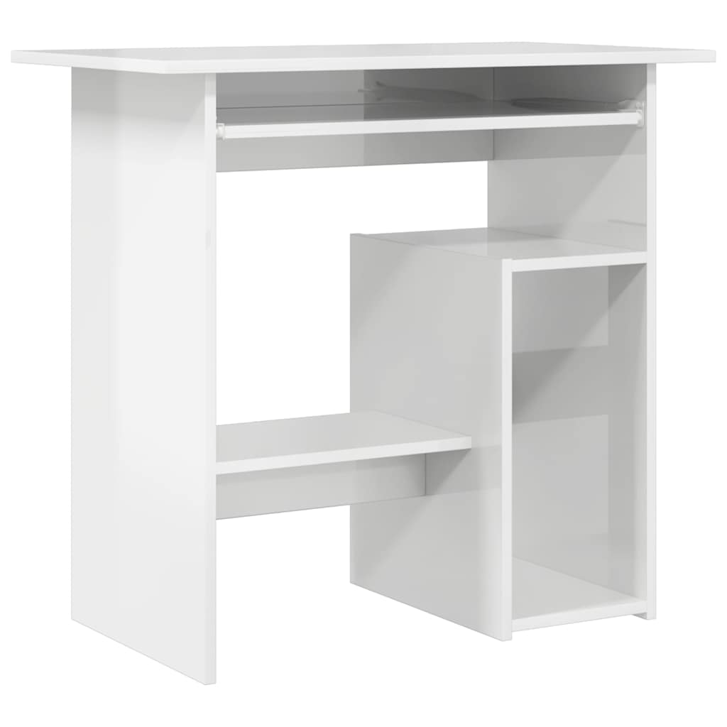 Bureau Blanc brillant 80x45x74 cm Bois d’ingénierie - XIOS
