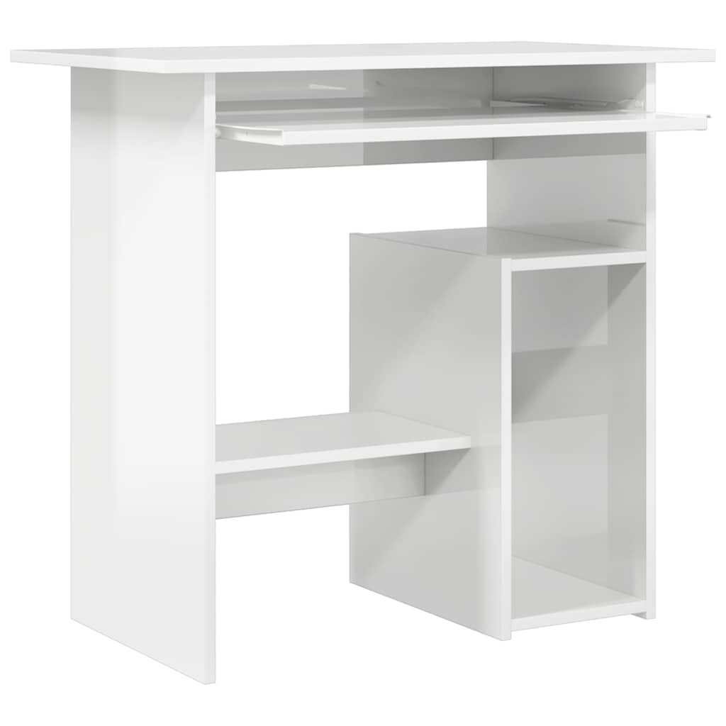 Bureau Blanc brillant 80x45x74 cm Bois d’ingénierie - XIOS