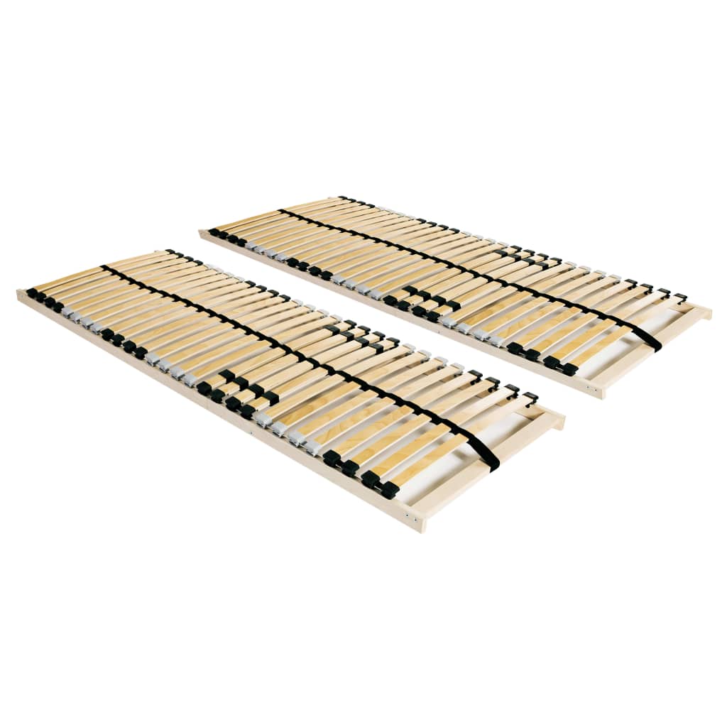 Sommiers à lattes sans matelas 2 pcs avec 28 lattes 70x200 cm - XIOS