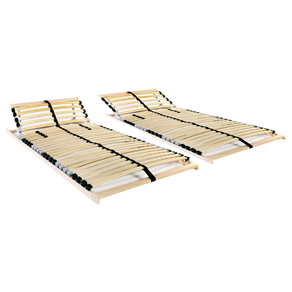 Sommiers à lattes sans matelas 2 pcs avec 28 lattes 90x200 cm - XIOS