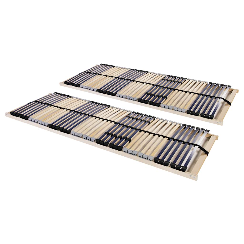 Sommiers à lattes sans matelas 2 pcs avec 42 lattes 90x200 cm - XIOS