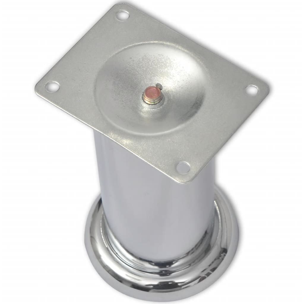 Pieds ronds de canapé 8 pcs Chrome 120 mm - XIOS