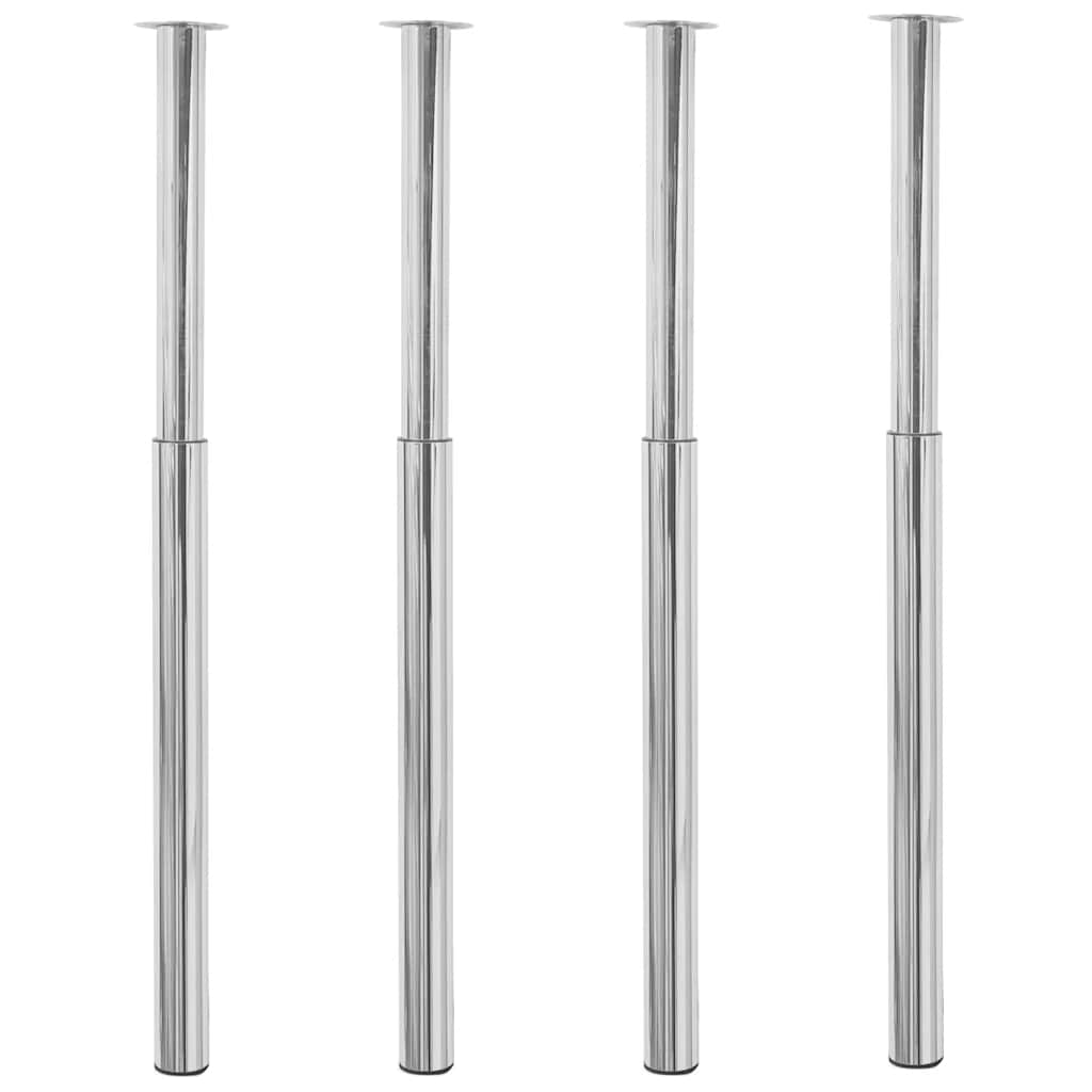 Pieds de table télescopiques 4 pcs Chrome 710 mm - 1100 mm - XIOS