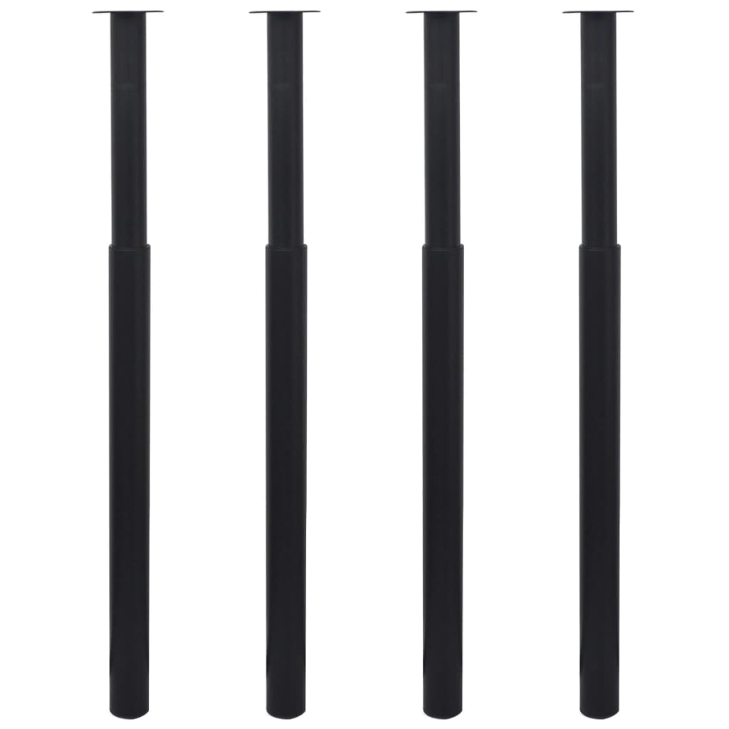 Pieds de table télescopiques 4 pcs Noir 710 mm - 1100 mm - XIOS