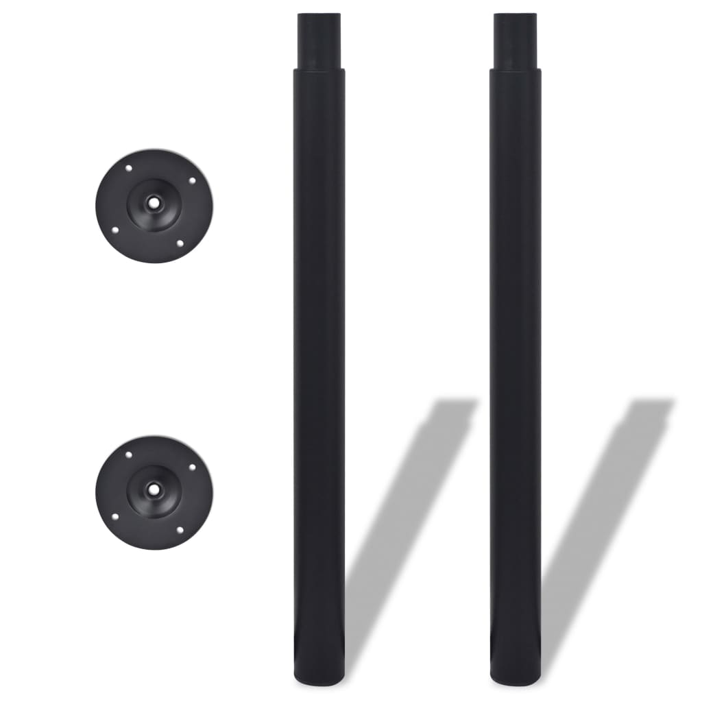 Pieds de table télescopiques 4 pcs Noir 710 mm - 1100 mm - XIOS