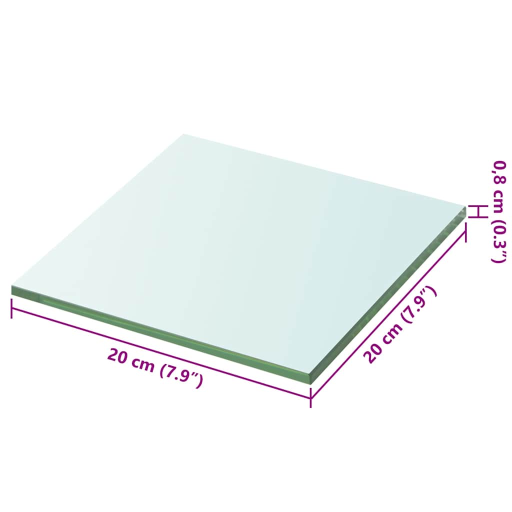 Panneaux d'étagère 2 pcs Verre Transparent 20 x 20 cm - XIOS