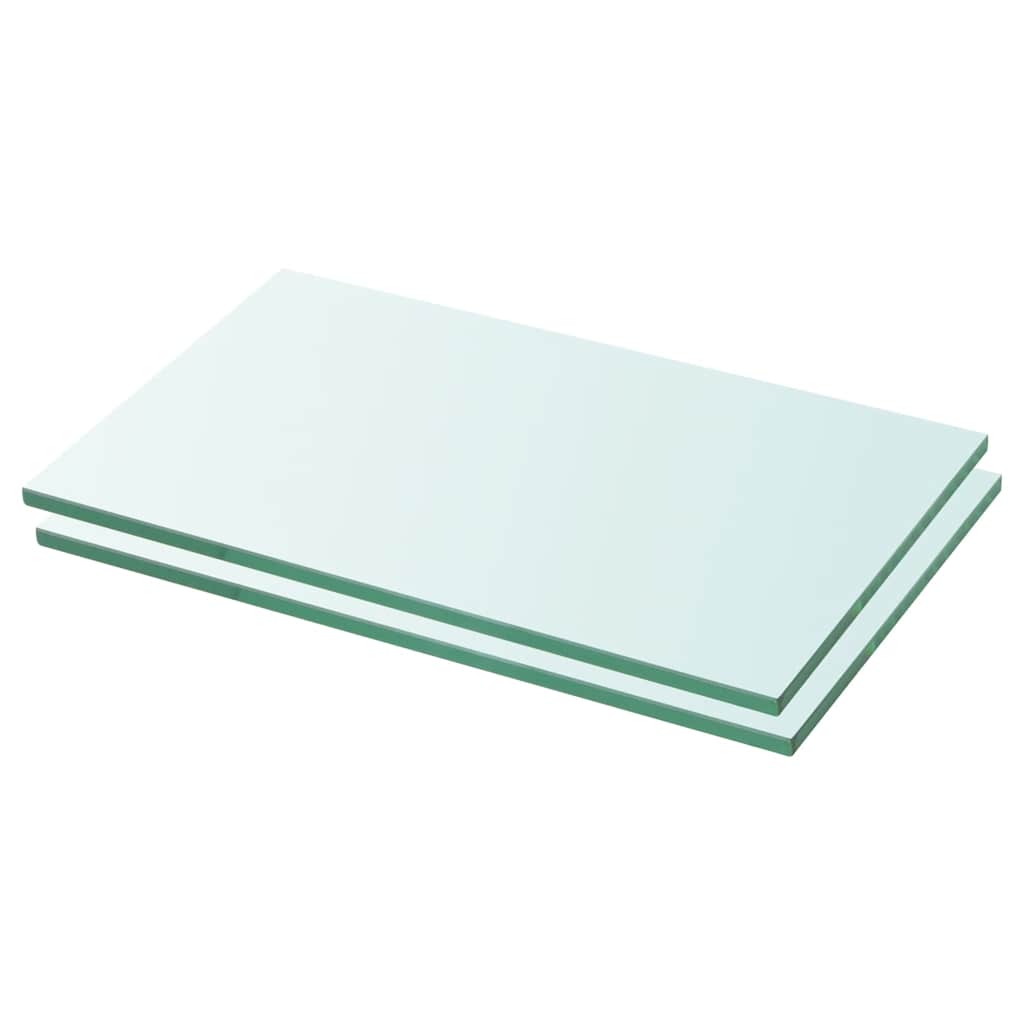 Panneaux d'étagère 2 pcs Verre Transparent 30 x 12 cm - XIOS