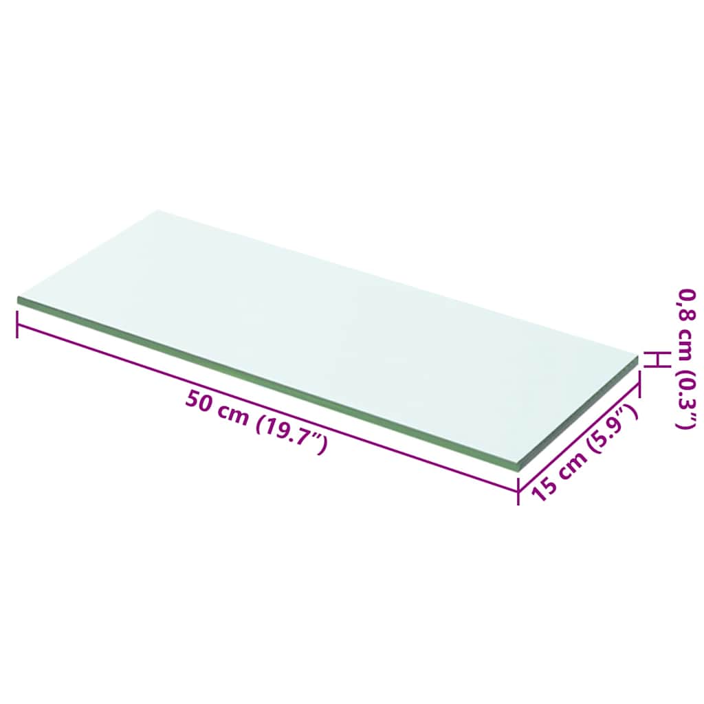 Panneaux d'étagère 2 pcs Verre Transparent 50 x 15 cm - XIOS