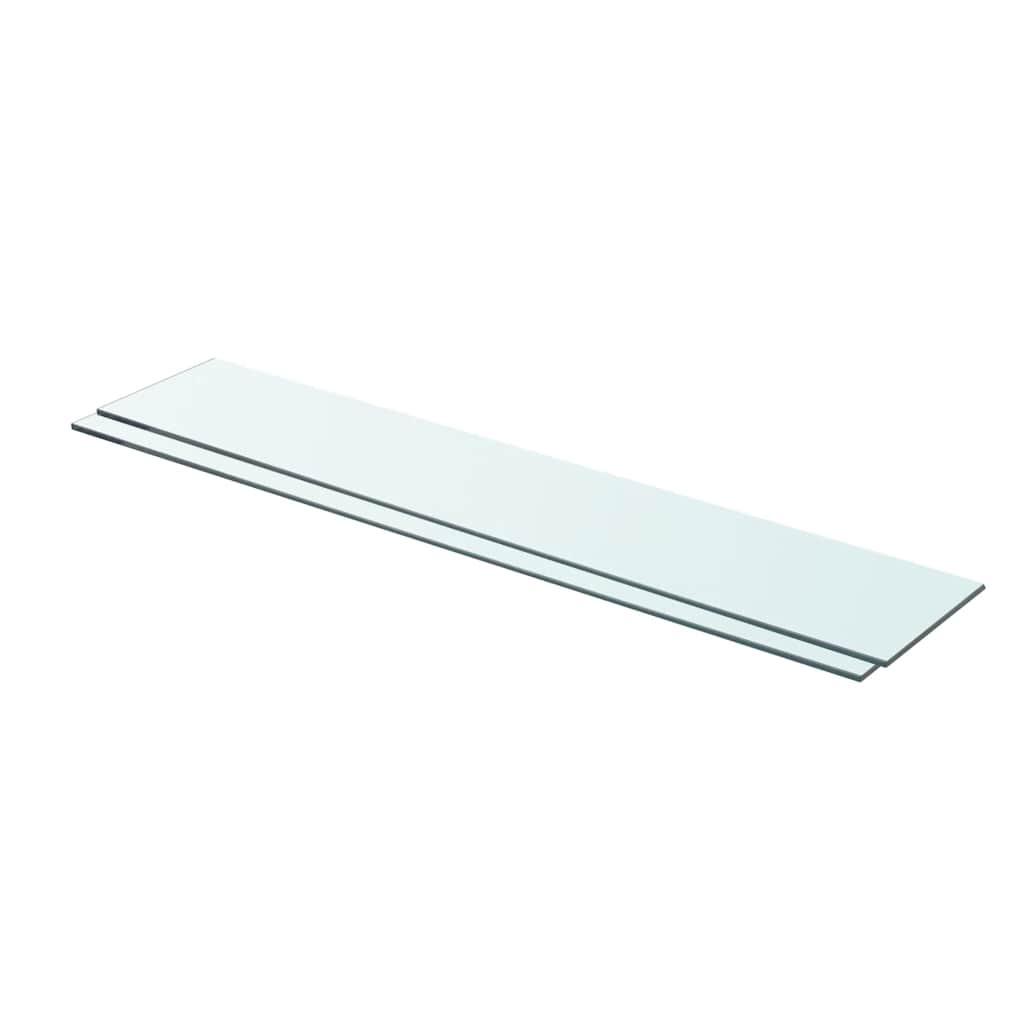 Panneaux d'étagère 2 pcs Verre Transparent 80 x 15 cm - XIOS