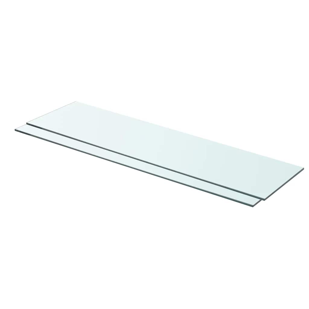 Panneaux d'étagère 2 pcs Verre Transparent 80 x 20 cm - XIOS