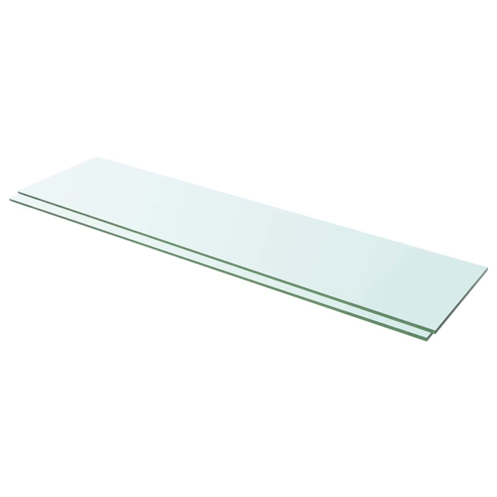 Panneaux d'étagère 2 pcs Verre Transparent 100 x 25 cm - XIOS